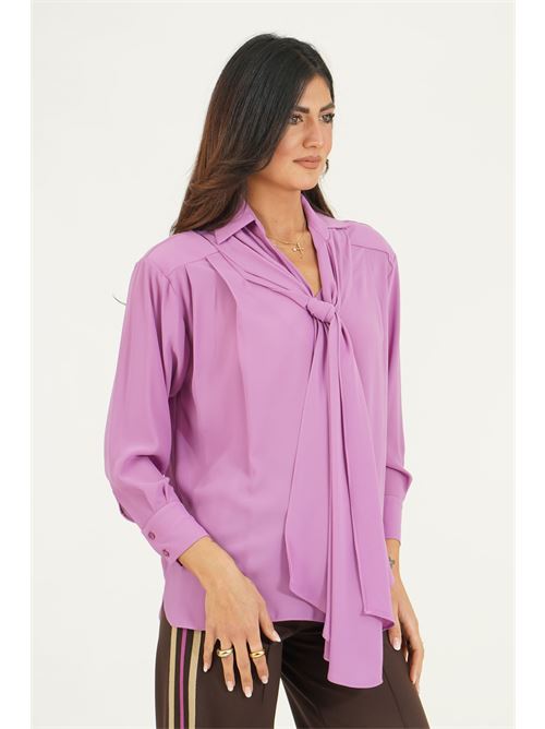 Casacca in viscosa e seta GM by Gai Mattiolo | GM4322MAUVE